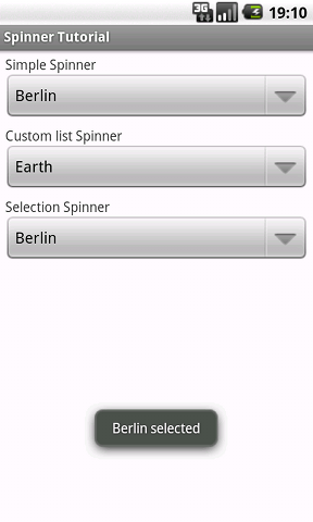 Android Custom Spinner Drop Down